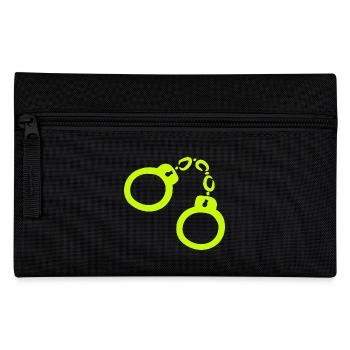 Handschellen Gelb - Federtasche - Schwarz - Vorne