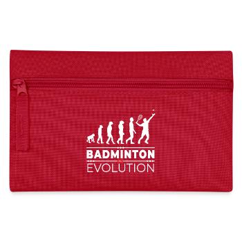 Badminton is evolution - Message Humor Parodie - Federtasche - Rot - Vorne