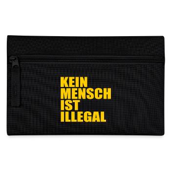 kein mensch ist illegal - Federtasche - Schwarz - Vorne