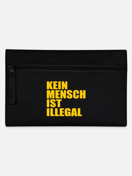 kein mensch ist illegal - Federtasche - Schwarz