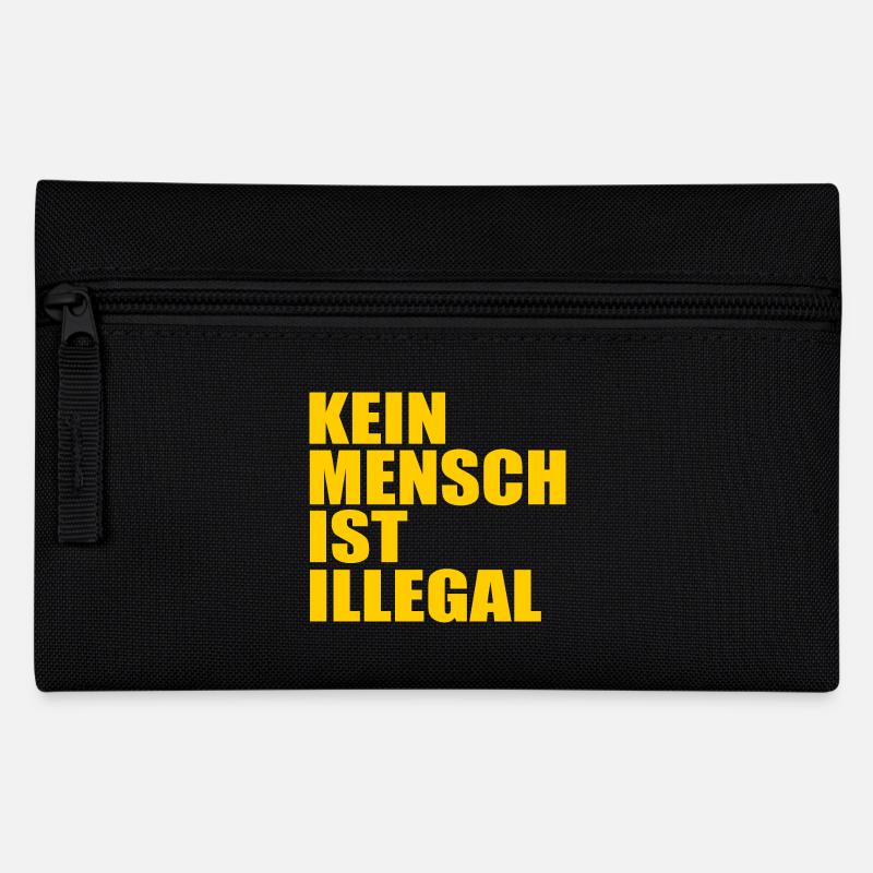 kein mensch ist illegal - Federtasche - Schwarz