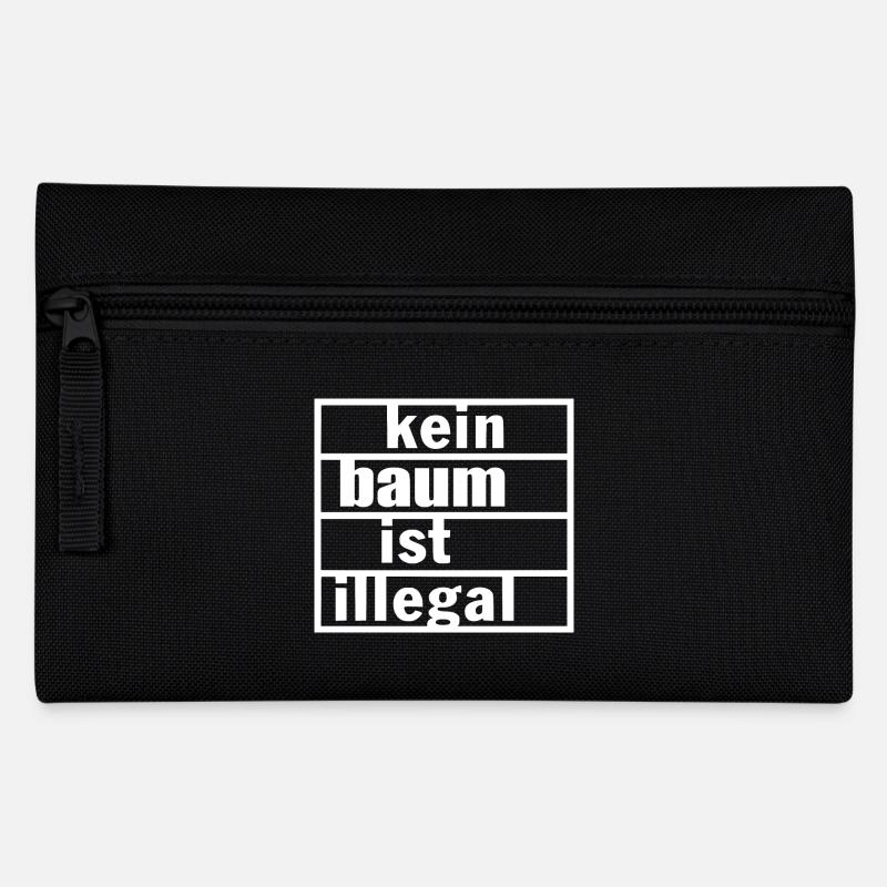 Kein baum ist illegal - Federtasche - Schwarz