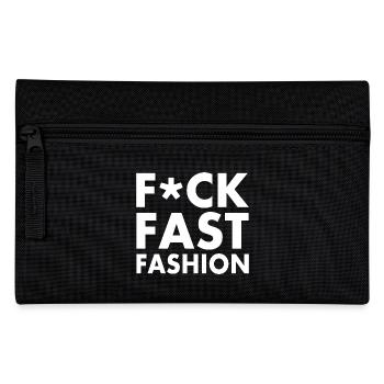 Fuck fast fashion - Federtasche - Schwarz - Vorne