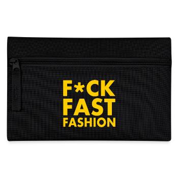 Fuck fast fashion - Federtasche - Schwarz - Vorne