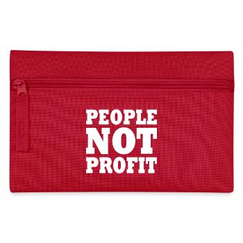 People not profit - Federtasche - Rot - Vorne