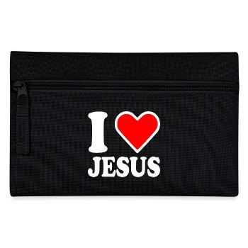 I love jesus - Pencil Case - black - Front
