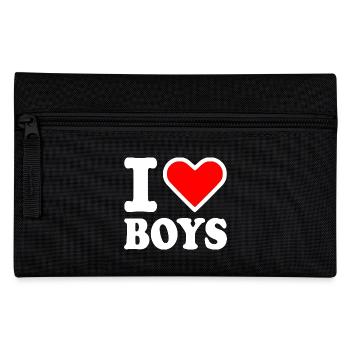 I love boys - Federtasche - Schwarz - Vorne
