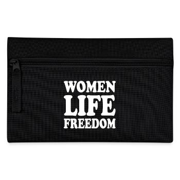 Women life freedom - Federtasche - Schwarz - Vorne