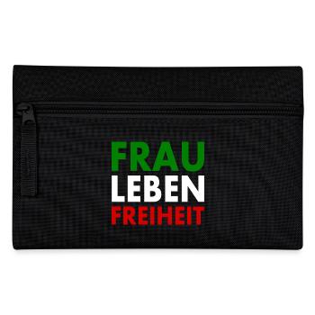 Frau leben freiheit - Federtasche - Schwarz - Vorne