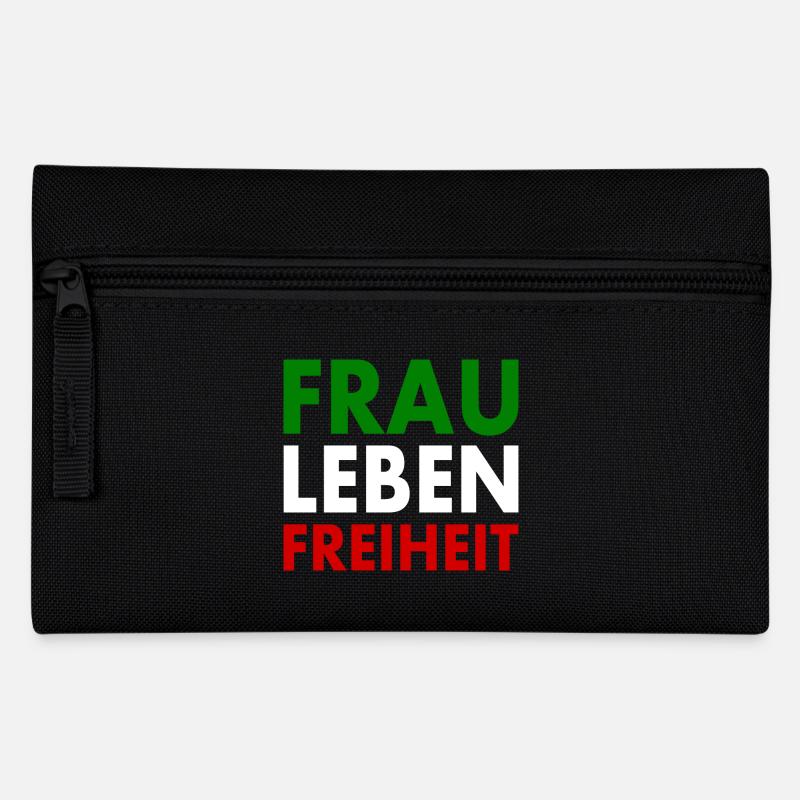 Frau leben freiheit - Federtasche - Schwarz