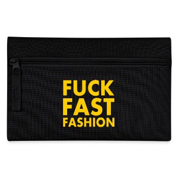 Fuck fast fashion - Federtasche - Schwarz - Vorne