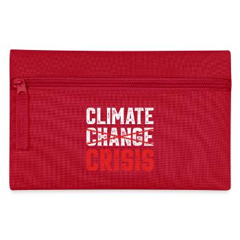 Climate Change Crises- Klimaschutz - Federtasche - Rot - Vorne