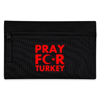 Pray for turkey - Federtasche - Schwarz - Vorne
