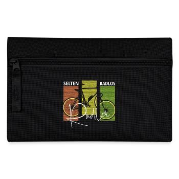 Radler selten radlos Geschenk - Federtasche - Schwarz - Vorne