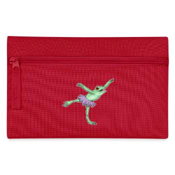 Frog Ballerina Ballet Dance - Pencil Case - red - Front