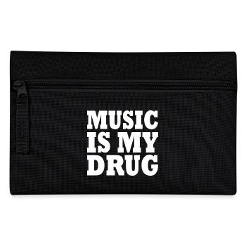 music is my drug - Pencil Case - black - Front