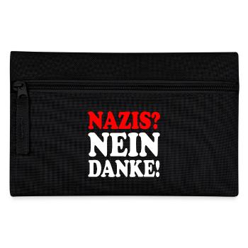 Nazis nein danke - Federtasche - Schwarz - Vorne