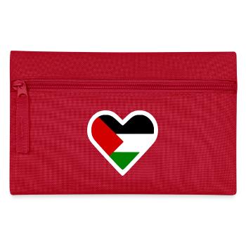 Free palestine herz - Federtasche - Rot - Vorne
