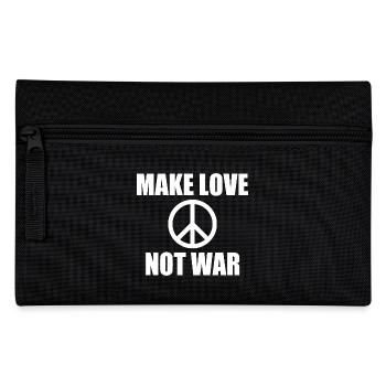 Make love not war - Federtasche - Schwarz - Vorne