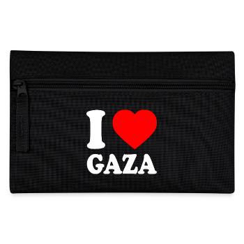 I love gaza - Pencil Case - black - Front