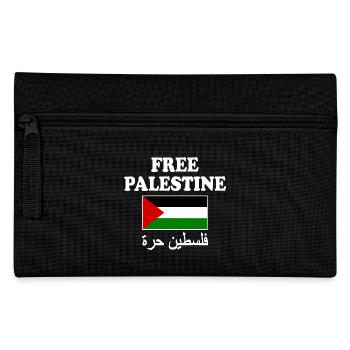 Free palestine - Federtasche - Schwarz - Vorne