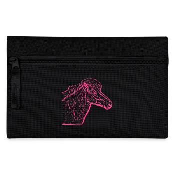 Pferd rosa pink - Federtasche - Schwarz - Vorne