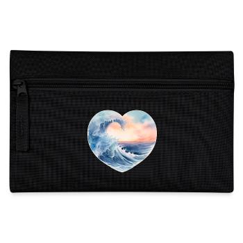Coeur ondulé - Trousse - noir - Devant