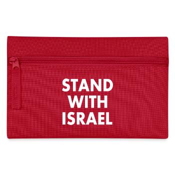 Stand with israel - Federtasche - Rot - Vorne