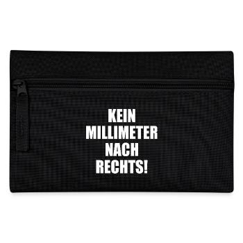 kein millimeter nach rechts - Federtasche - Schwarz - Vorne