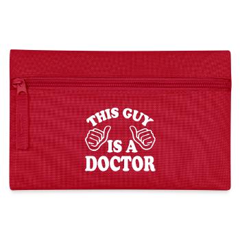this guy is a doctor - Pencil Case - red - Front