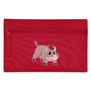 Taureau Motif Animal Enfants - Trousse - rouge - Devant