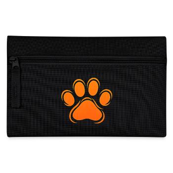Pfote orange - Federtasche - Schwarz - Vorne