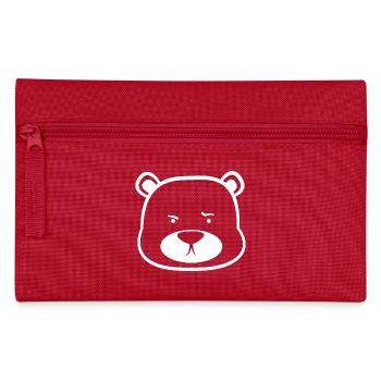 Grimmiges niedliches Bärchen - Federtasche - Rot - Vorne