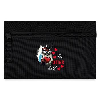 Otter Half Love Gift - Pencil Case - black - Front