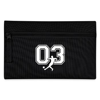Soccer Number 03 Soccer Player - Pencil Case - black - Front