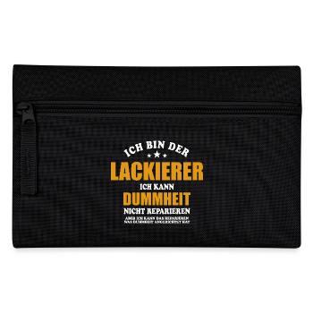 Lackierer - ich kann Dummheit nicht reparieren - Federtasche - Schwarz - Vorne