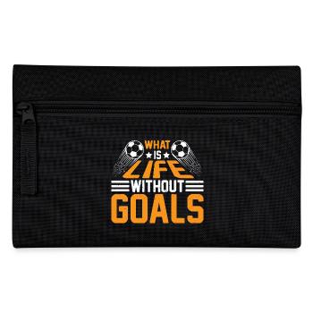 What Is Life Without Goals 32 - Federtasche - Schwarz - Vorne