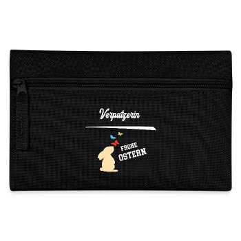 Verputzerin Ostern Geschenk Verputzerei Verputzer - Federtasche - Schwarz - Vorne