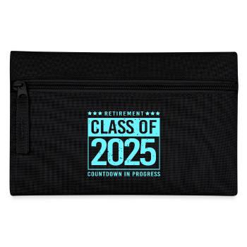 Rente 2025 Ruhestand 2025 Rentner Rente Rentnerin - Federtasche - Schwarz - Vorne