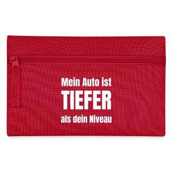 Mein Auto ist tiefer als dein Niveau - Federtasche - Rot - Vorne