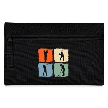 Golfspieler Golf - Federtasche - Schwarz - Vorne