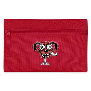 Chien idiot - Trousse - rouge - Devant