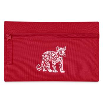 Ocelot tribal - Trousse - rouge - Devant