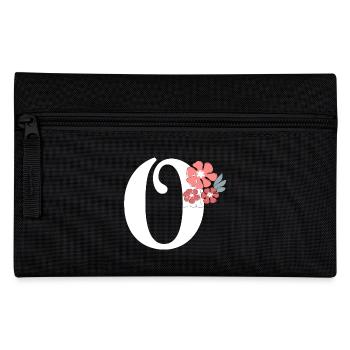 Letter o minimalistische Blumen - Federtasche - Schwarz - Vorne