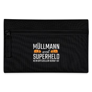Garbage Man Superhero - Pencil Case - black - Front