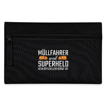 Garbage Driver Superhero - Pencil Case - black - Front