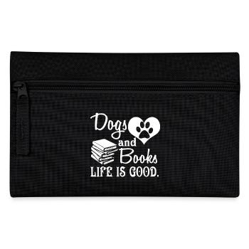 Dogs and Books - Pencil Case - black - Front