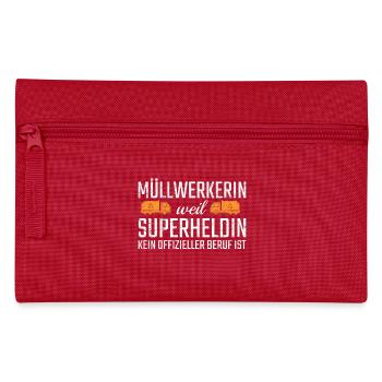 Super-héroïne de l’éboueur - Trousse - rouge - Devant
