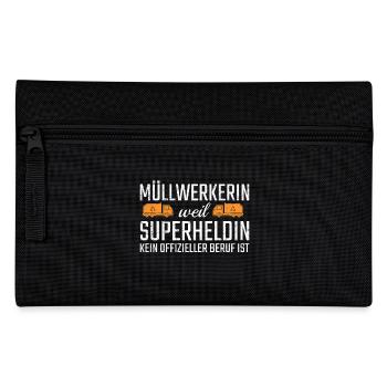 Garbage Worker Superheroine - Pencil Case - black - Front