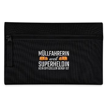 Garbage Driver Superheroine - Pencil Case - black - Front